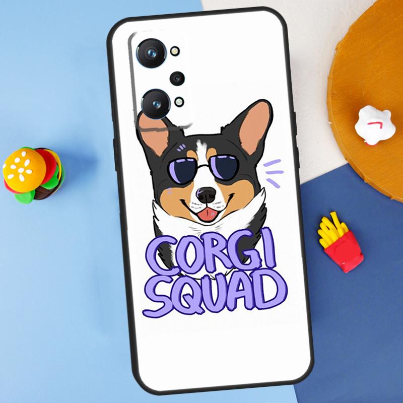 Cartoon Corgi Dog For Realme C55 C67 C61 C75 C53 C51 C21Y C25S GT 6 6T 5 GT7 Pro 10 11 12 13 14 Pro Plus Case