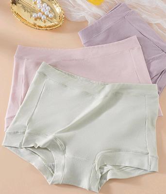 3 шт. Женские трусы-боксеры с высокой талией, модальные шорты, трусы больших размеров, дышащие трусы XL-6XL