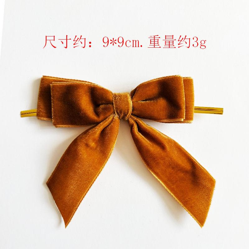 New velvet double bow decoration Christmas tree scene pendant Christmas gift packaging accessories