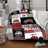 Custom Name Truck Theme Printed Blanket - Perfect for Couch, Bed, Travel & Outdoor Use | Machine Washable, Cozy & Durable.