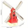 Винтажная модель ветряной мельницы Металлические художественные ремесла Креативная копилка Украшения для дома, гостиной, бара, окна, шкафа, Подарок на день рождения, День святого Валентина,