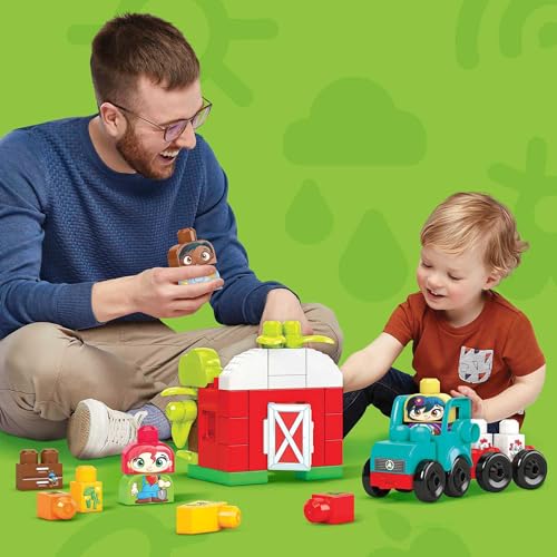 Набор Mega Bloks Зеленый Город Пчела и Фермерский Трактор (51 штука) для детей от 1 года, HDL07