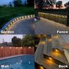 4–16PCS Solar LED Stair Lights Waterproof Outdoor Step Deck Fence Railing Lamp for Garden Pathway Patio Yard Decoration Lighting