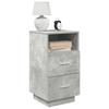 VidaXL Bedside Tables 2 Pcs with 2 Drawers Concrete Grey 36x36x68 Cm, Side Table, Bedside Cabinet, Side Table for 858585