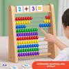 Классическая деревянная развивающая математическая счетная игрушка на 10 рядов, 100 бусин со счетными палочками, карточки с цифрами и алфавитом, математическое обучение для дошкольников