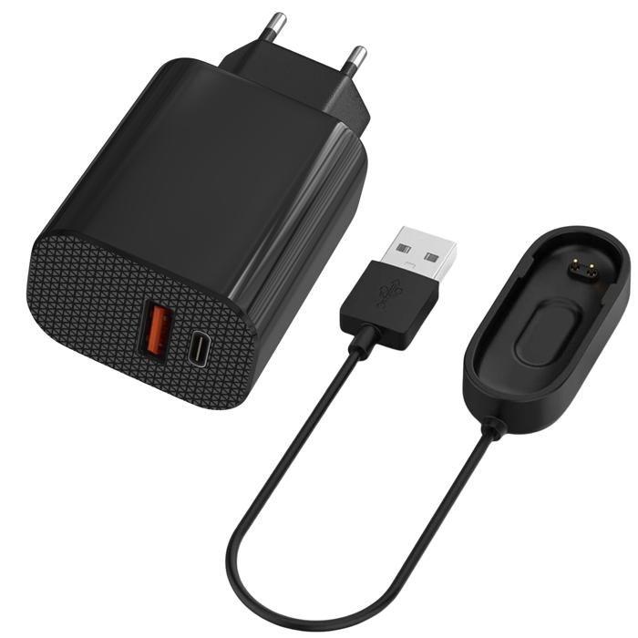 Chargeur Secteur 12W + Cable Compatible avec Xiaomi Mi Band 4 - Charge Montre Phonillico®