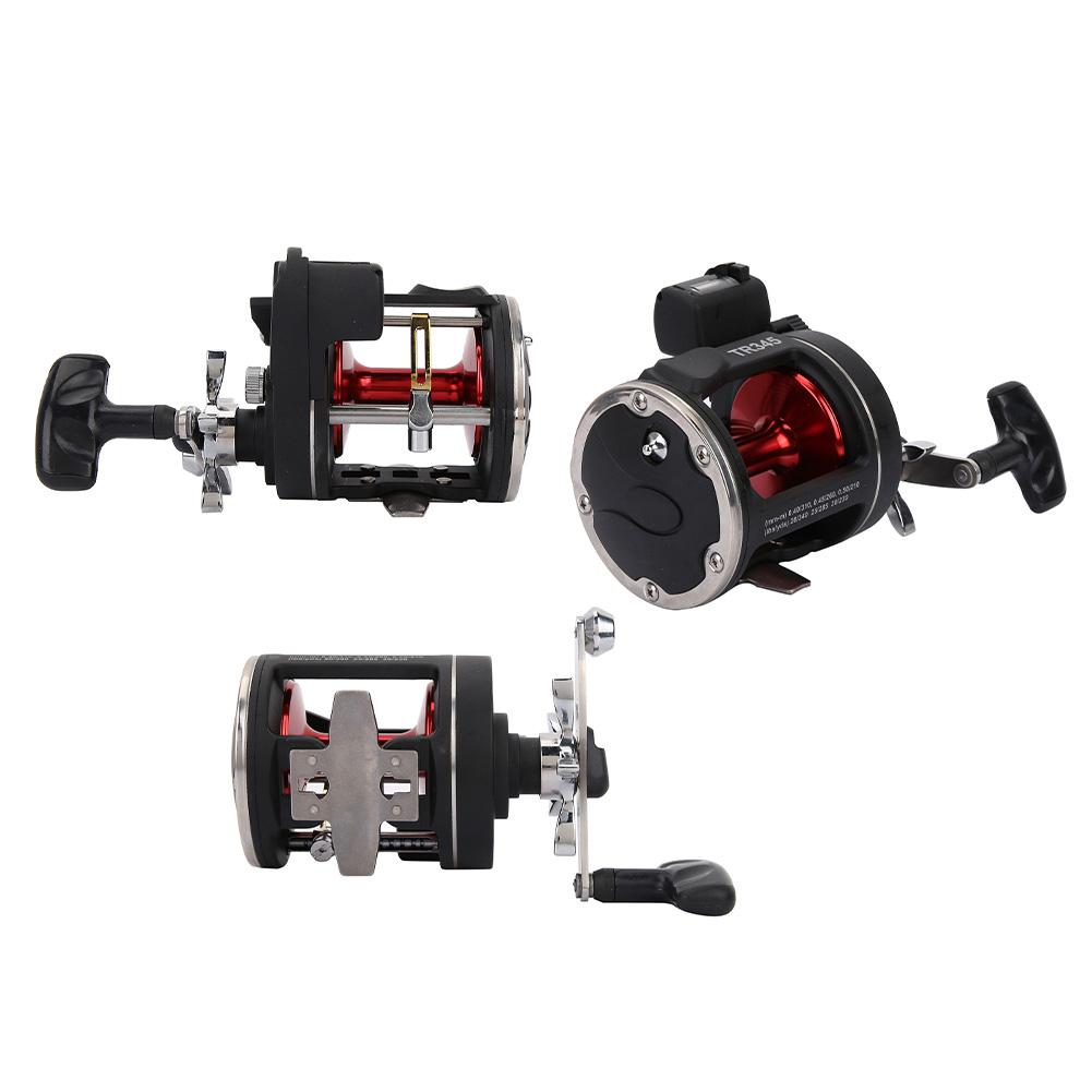 Trolling Reels Equipped With Line Counter Black Trolling Saltwater Offshore Reel Wheel