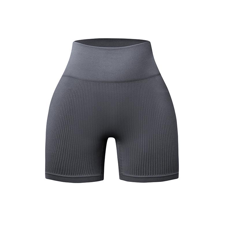 Seamless Striped Women's Yoga Pants – Quick Dry, Tight Hip-Lifting, Large Size Shorts for Fitness & Running