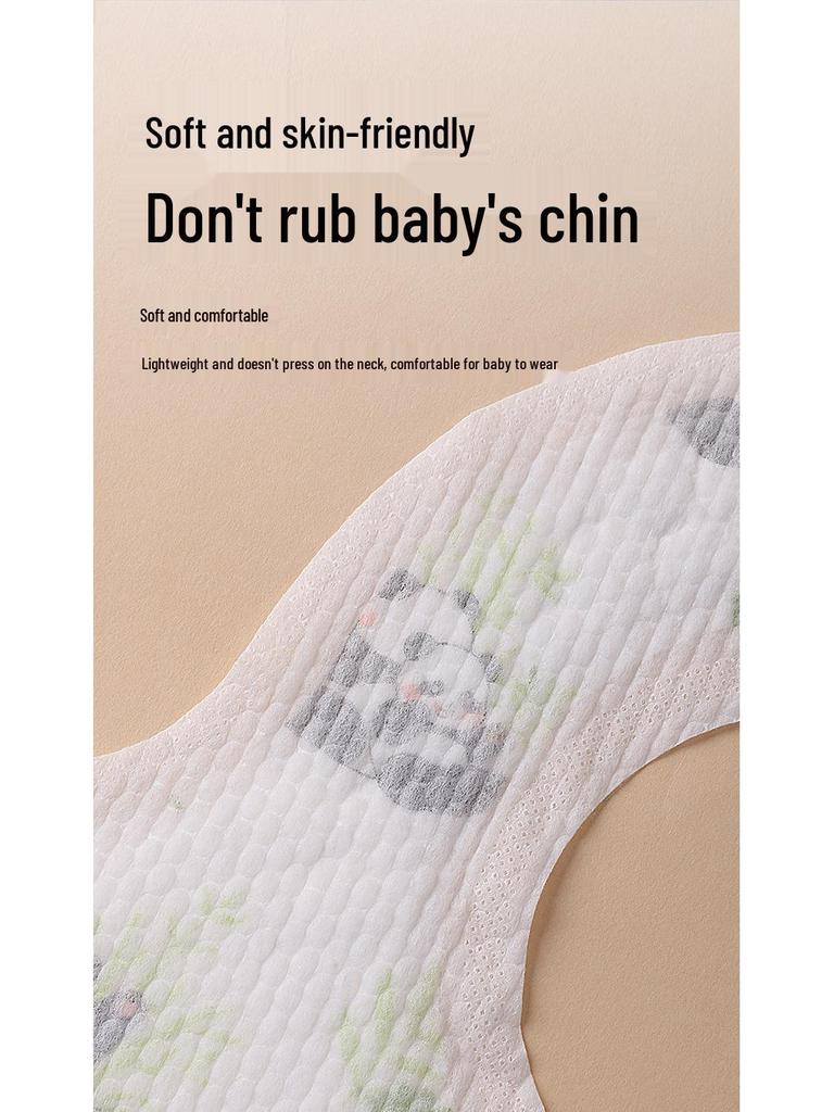 Disposable Waterproof Baby Bib - Anti-Spit-Up, Large Size, Non-Pure Cotton