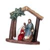 Christmas Nativity Scene Figurine Tabletop Sculpture Religious Ornament Desktop Statue for