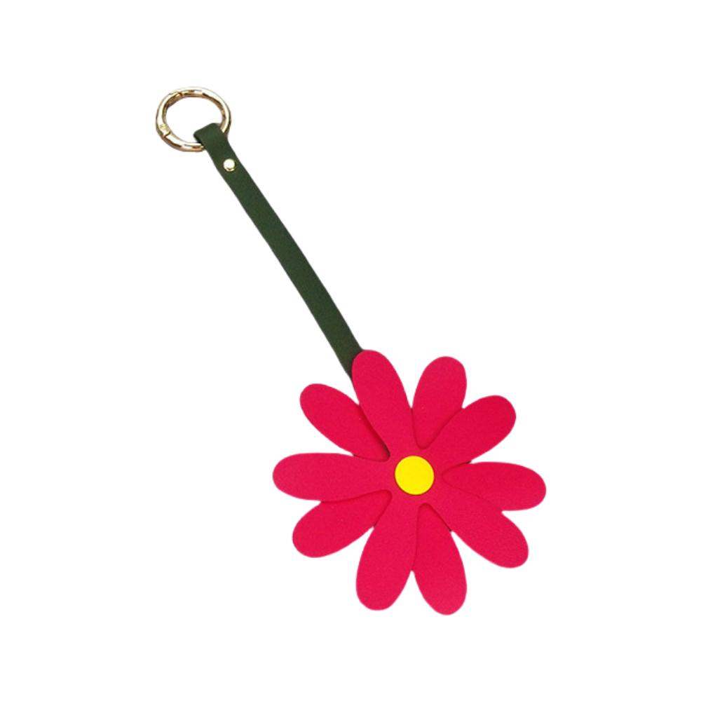 Fashion PU Leather Keyring Car Key Holder Daisy Bag Pendant Cute Bow Heart Keychain  Birthday Gift