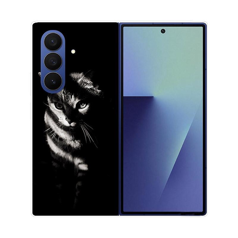 Прозрачный складной чехол для телефона Samsung Galaxy Z Fold 6 7 Прозрачная ударопрочная жесткая крышка из ПК для Samsung Z Fold7 Fold6 Чехол Capa