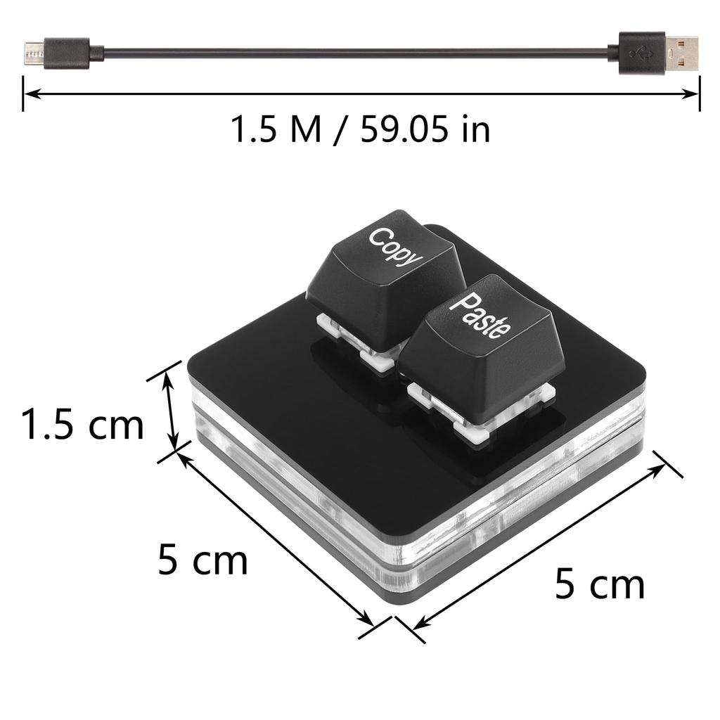 SinLoon Мини USB Механическая Игровая Клавиатура для OSU с USB Подходит для Бухгалтерии и Ритм-Игр 2-клавишная Клавиатура, 2-клавишная Клавиатура Копировать/Вставить, Клавиатура,