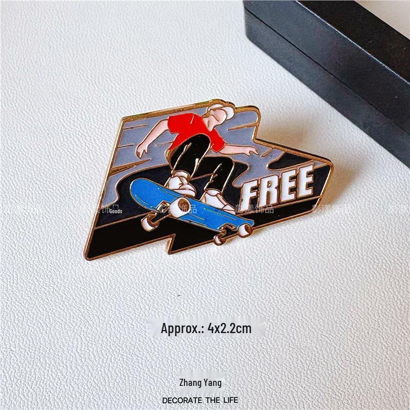 Multi-Sport Emblem Pin: Football, Basketball, Badminton, Tennis, Baseball, Billiards, Table Tennis, Volleyball Brooch