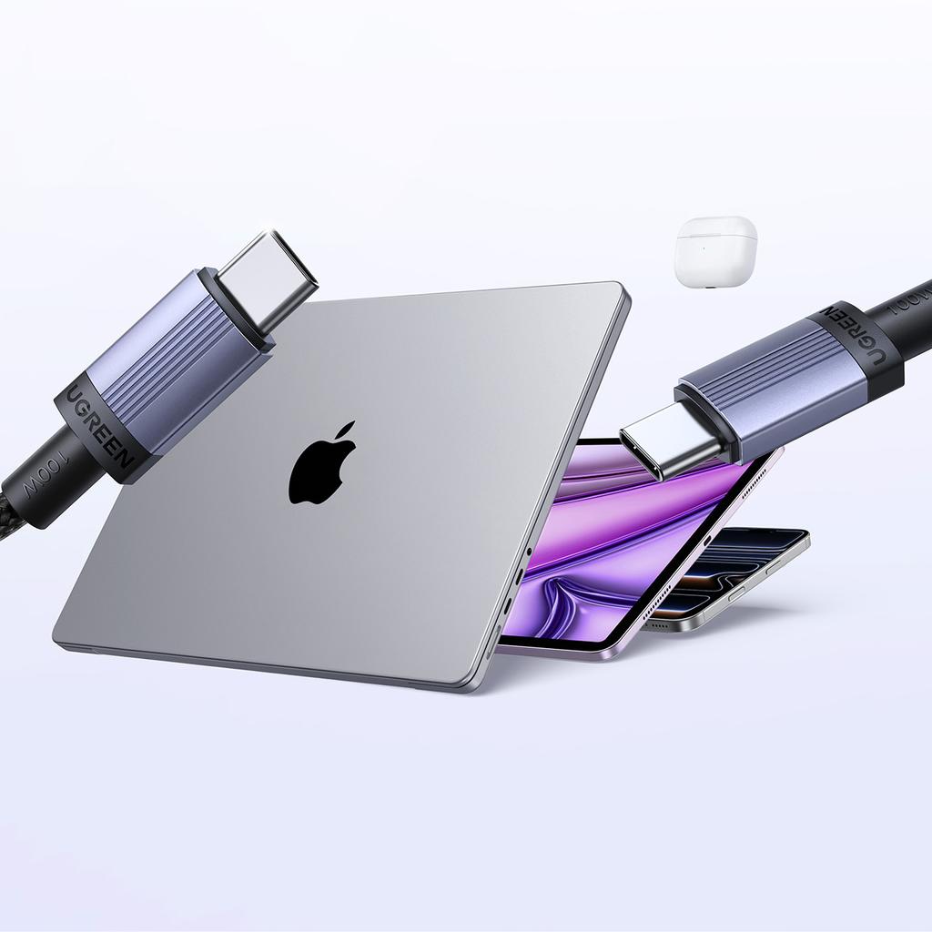 Kabel Przewód Usb-C Pd 100W 5A 1M - Czarny
