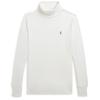 Polo Ralph Lauren Sweatshirt FW23 Solid Color Logo Embroidery High Neck Long Sleeve Kids Sweatshirt White 323952435-003
