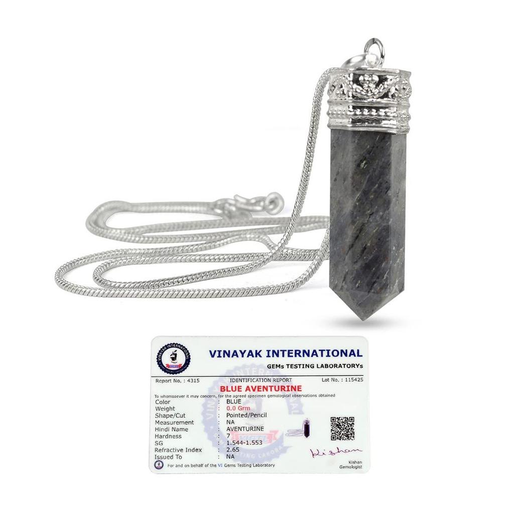 Подвеска-карандаш из кристалла Рейки с натуральным сертифицированным кристаллом качества AAA с сертификатом и металлической цепочкой для исцеления и кристаллическими лечебными драгоценными камнями