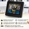 Wireless temperature and humidity meter weather clock home thermometer weather station LCD  wall mounted large color screen