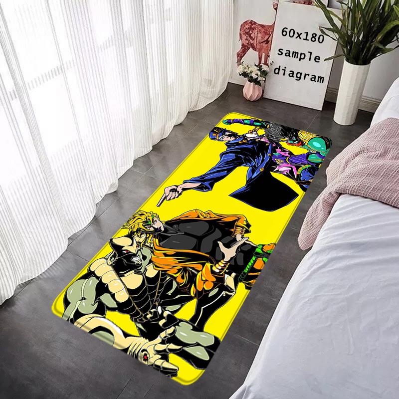 Door Mats Cartoon Interior Foot Rug JoJo's Bizarre Adventure Welcome Floor Mat for Entryway Soft Hallway Carpet Kitchen Rugs