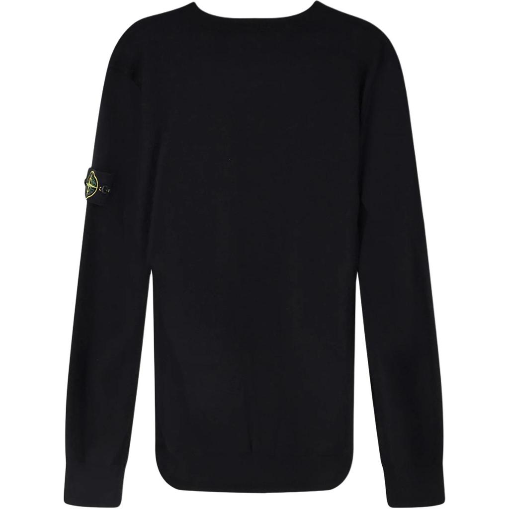 Stone Island Crew Neck Solid Color Ribbed Long Sleeve Knit Sweater Men sweater L1S1551000-53S00B2-V0029