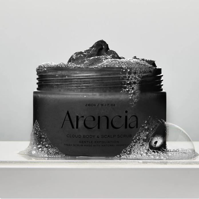 arencia Fresh Cloud Скраб для тела и кожи головы – Взбитое отшелушивающее очищающее средство для шелковисто-гладкой кожи (260г, Выберите 1 аромат)