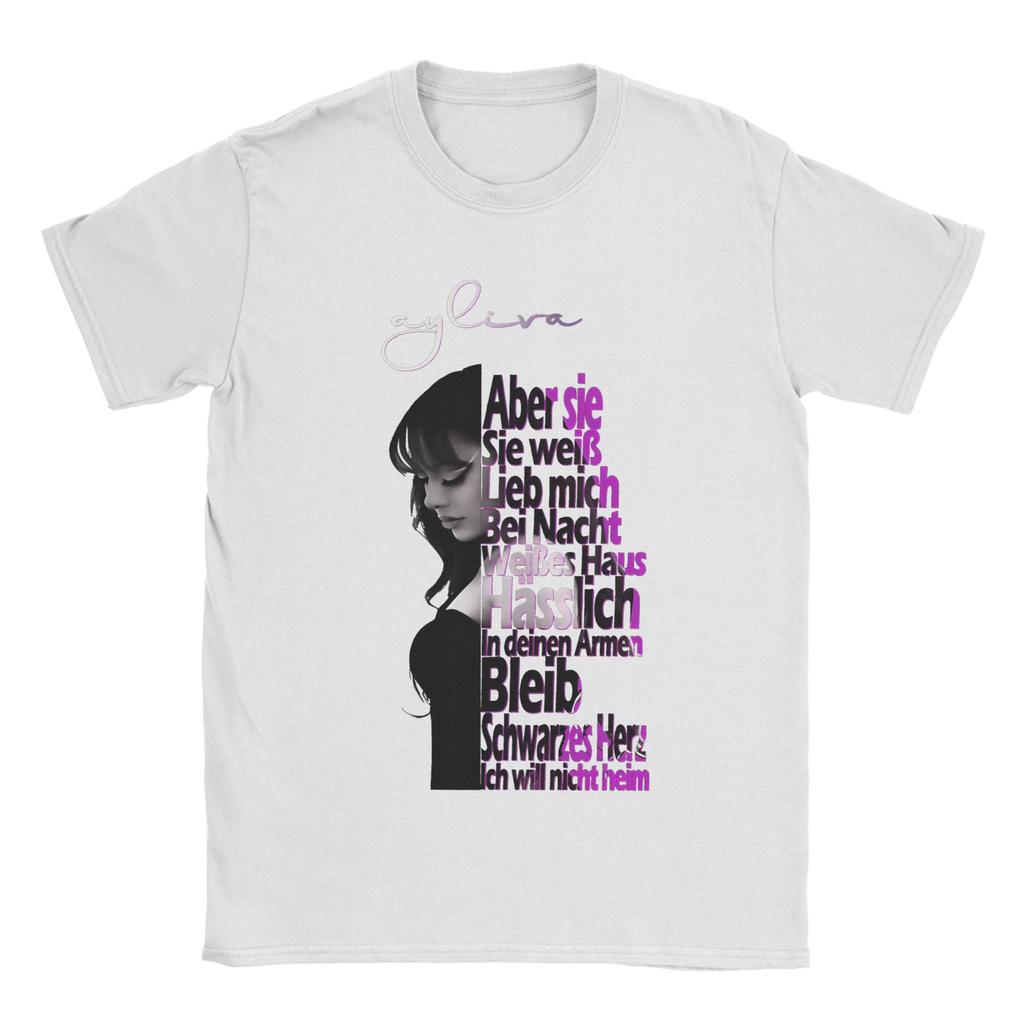 Винтажная уличная одежда Футболка Die Ayliva Tour 2025 Мужская 100% хлопок Короткий рукав Круглый вырез Летние топы