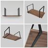 Stylish Iron Shelf Brackets, Square, for Plasterboard, Set of 2, 954798