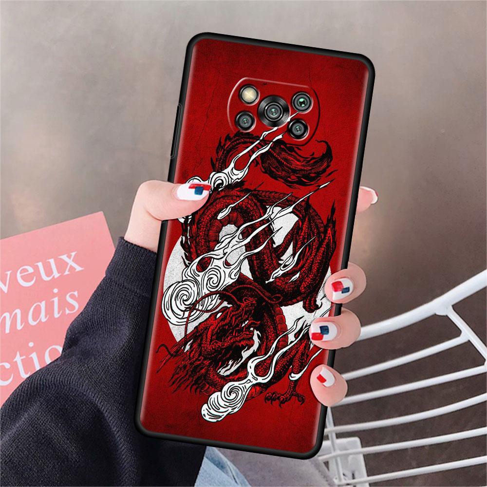 Чехол для Xiaomi Mi Poco X3 NFC X4 Pro F3 F4 GT M4 M3 F1 C40 11 Lite 11T, мягкий силиконовый чехол для телефона, крутой чехол с изображением животного в виде дракона