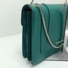 [Pre-Owned] Serpenti Forever Black Enamel Snake Head Clasp Flap Leather Shoulder Bag Medium - Very Good #HOHR03