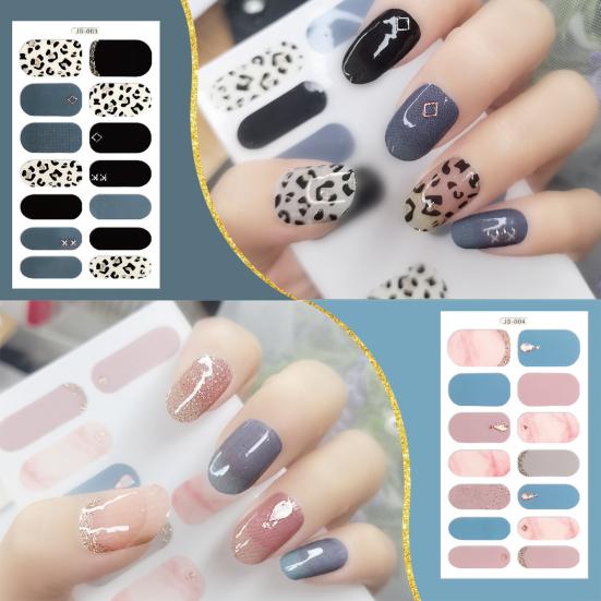 Nail Polish Film Back Glue Vivid Patterns Ultra Thin Full Waterproof Environmentally Nail Stickers for Manicure