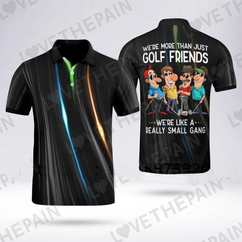 Men's Golf Wear Printed Casual Fashionable POLO Shirt Short-sleeved T-shirt Quick-drying Breathable Horse