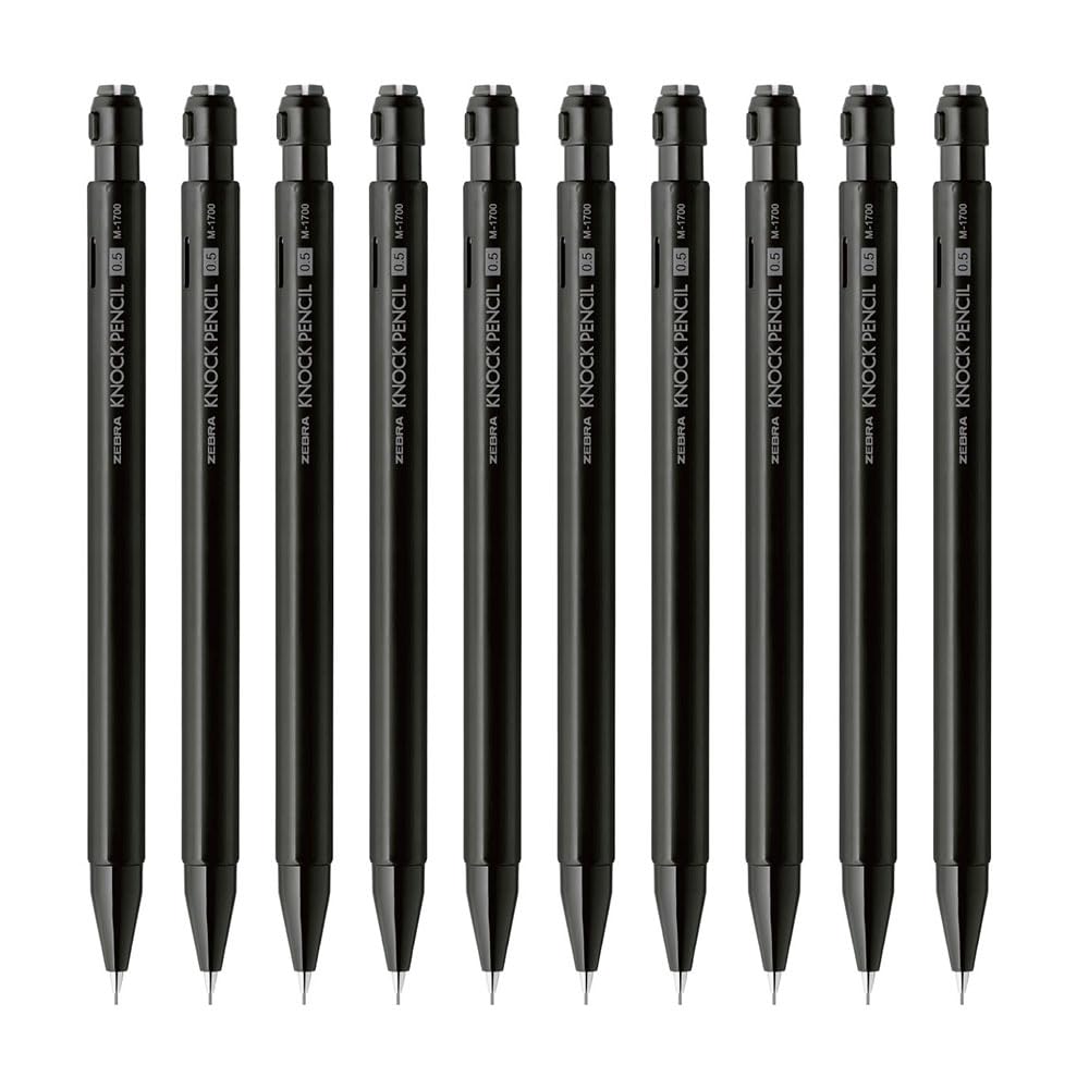 Zebra Mechanical Pencil Black M-1700 0.5mm 10-Pack B-MA117-BK