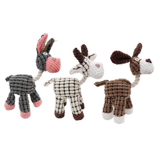 Пищащая плюшевая игрушка для собак Интерактивная мягкая игрушка для собак Мягкая игрушка для собак Мягкий ослик