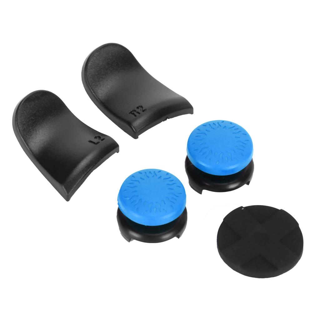 5in 1 Thumb Stick Grip Key Cap Joystick Cover L2 R2 Trigger Extender for PS5 Controller Bleu