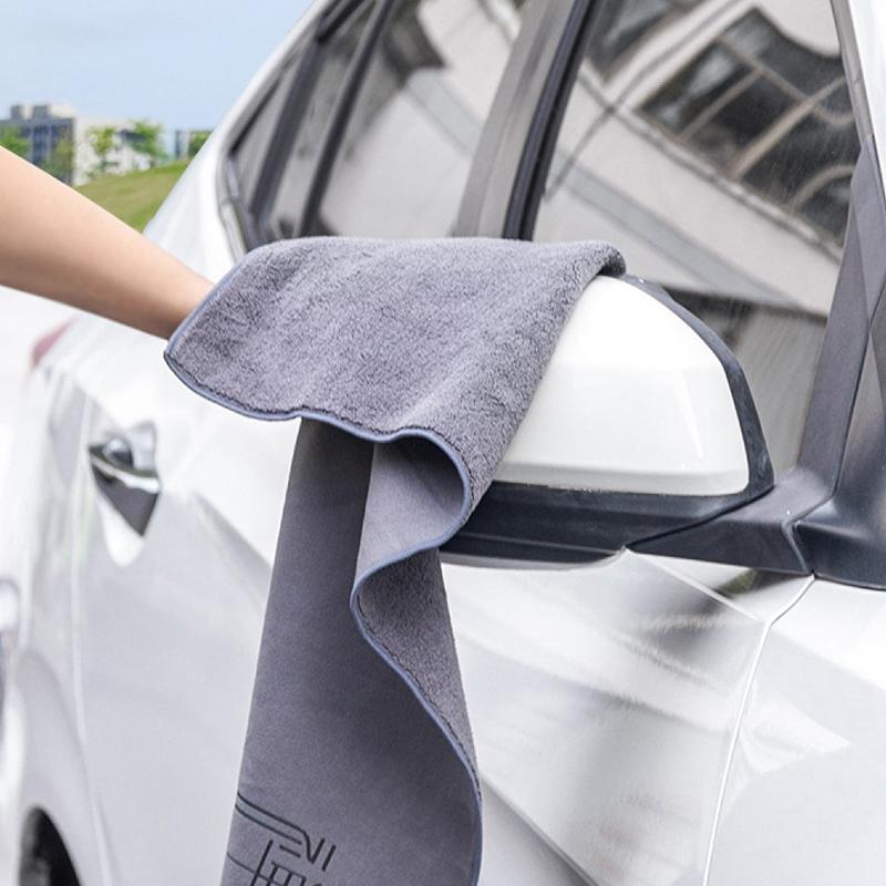 1 шт. Супер впитывающее полотенце для сушки автомобиля, замшевое, кораллового, бархата, двухстороннее, для чистки автомобиля