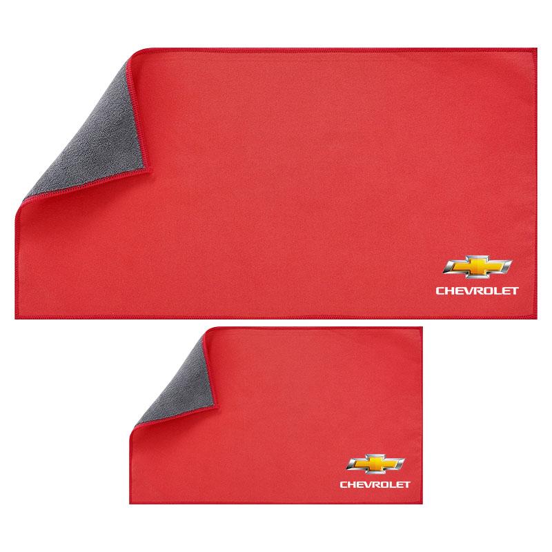 Car Logo Suede Clean Leather Cloth Motorcycle Washing Towel for Chevrolet Colorado Cruze Spark Captiva Aveo Camaro Malibu Trax