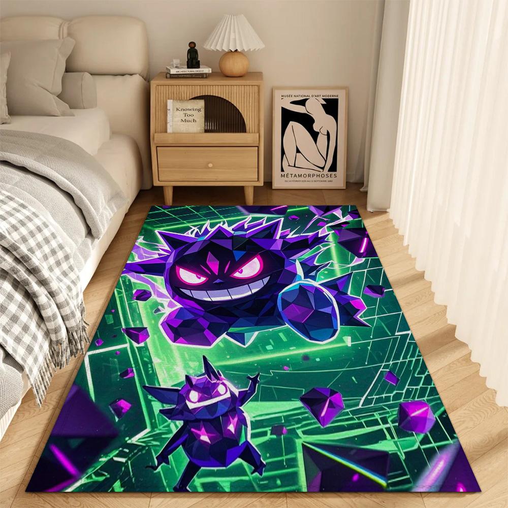 Fashion Entrance Mat Living Room P-Pokemon Rugs Decoration G-gengar Bath Mats Super Absorbent Bathroom Rug Kitchen Carpet Door