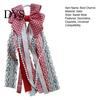Boho Boot Embellishments 1 Pair Ribbon Bow Charms, Plaid Cowboy Charms Western Accessories with Faux Pearls Lace Ribbons, Women Boots for Cowgirl