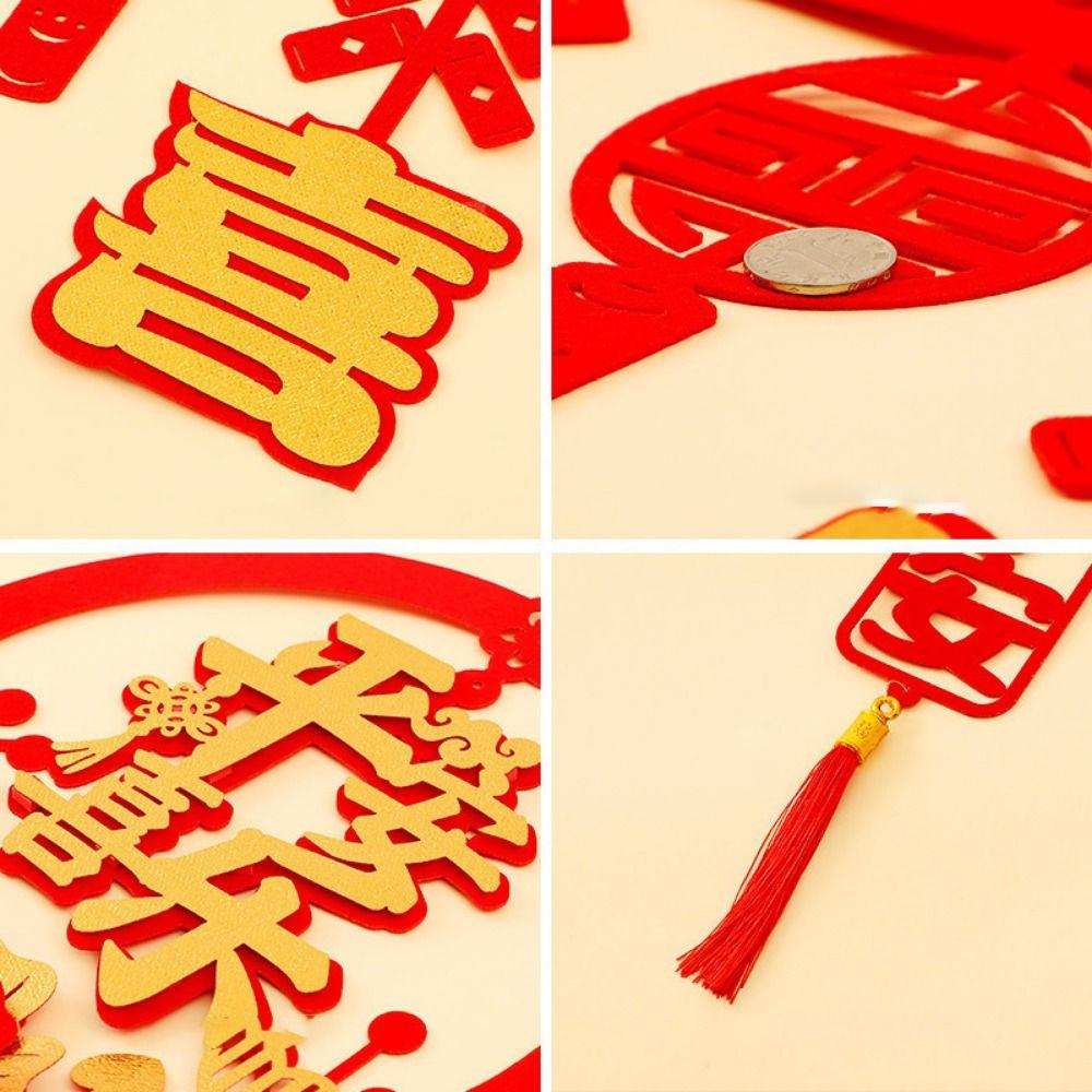 1pc Chinese New Year Decor 3D Banner, Spring Festival Door Hanging for 2025, Lucky Blessing Wall Decoration for Home