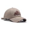 Baseball cap women's soft top outdoor European and American letter embroidery men's hat fashion soft top washed big head circumference cap