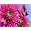 Вышивка Цветок Круглый Полный Дрель Алмазная Картина Вышивка Крестом Горный Хрусталь Алмазная Мозаика Бабочка Детские Подарки