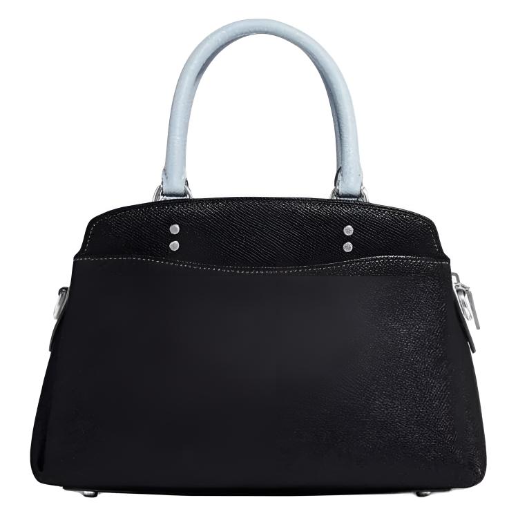 New COACH Lillie Cross Grain Leather Shoulder Bag, Crossbody Bag, Handbag Mini Women's Black CD935-SVF23