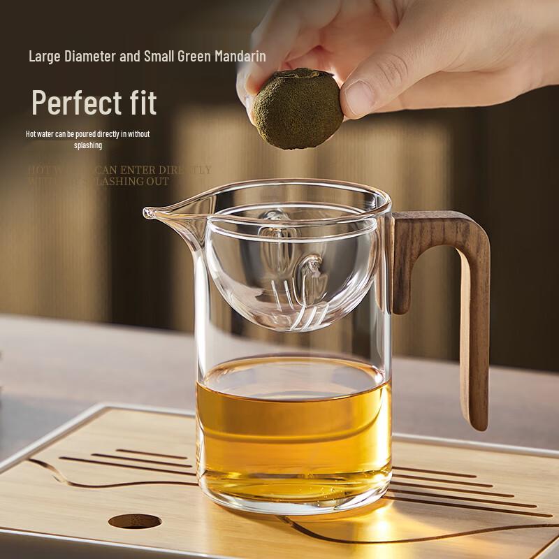 Чайник из боросиликатного стекла со встроенным ситечком