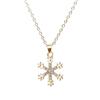 2023 Elegant Snowflake Rhinestone Pendant Necklace - Versatile Christmas Clavicle Chain