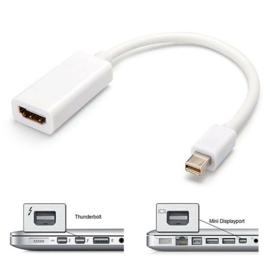 Thunder-Bolt Mini DisplayPort DP To HDMI-compatible Cable Adapter for iMac Macbook Pro Air