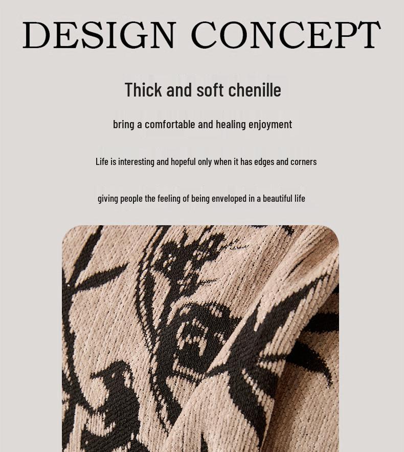 Французский Ретро Чехол на диван из шенилла - Универсальная защита от царапин кошек для четырех сезонов