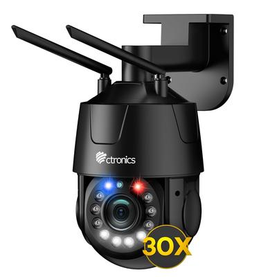 Оптический ПК Ctronics безопасность 5G 5MP AI автоматический патруль голос свет предустановка семейства AP дистанционная сигнализация голос LAN кабель безопасности наклейка в комплекте [30x зум,