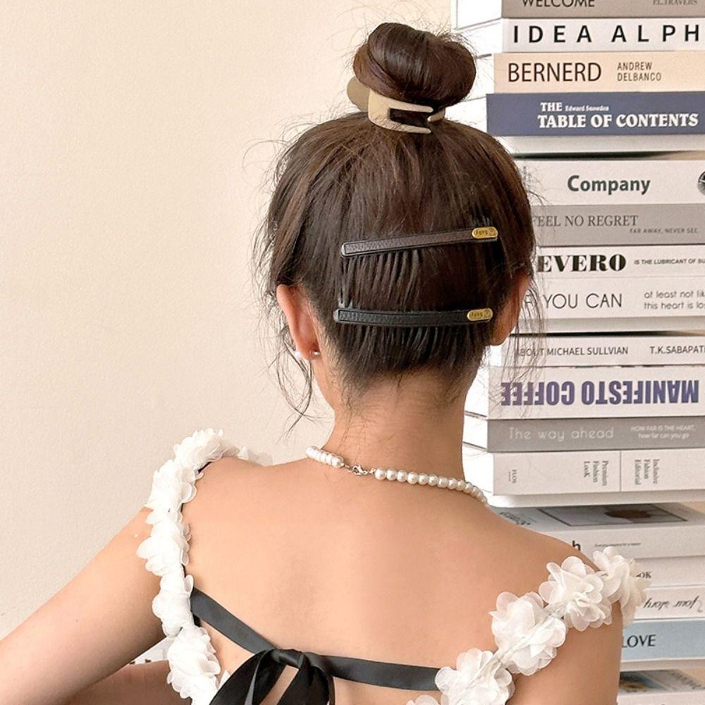 Bear Fixed Combs Leather Invisible Extra Hair Holder Sweet Hair Styling Comb  Girls