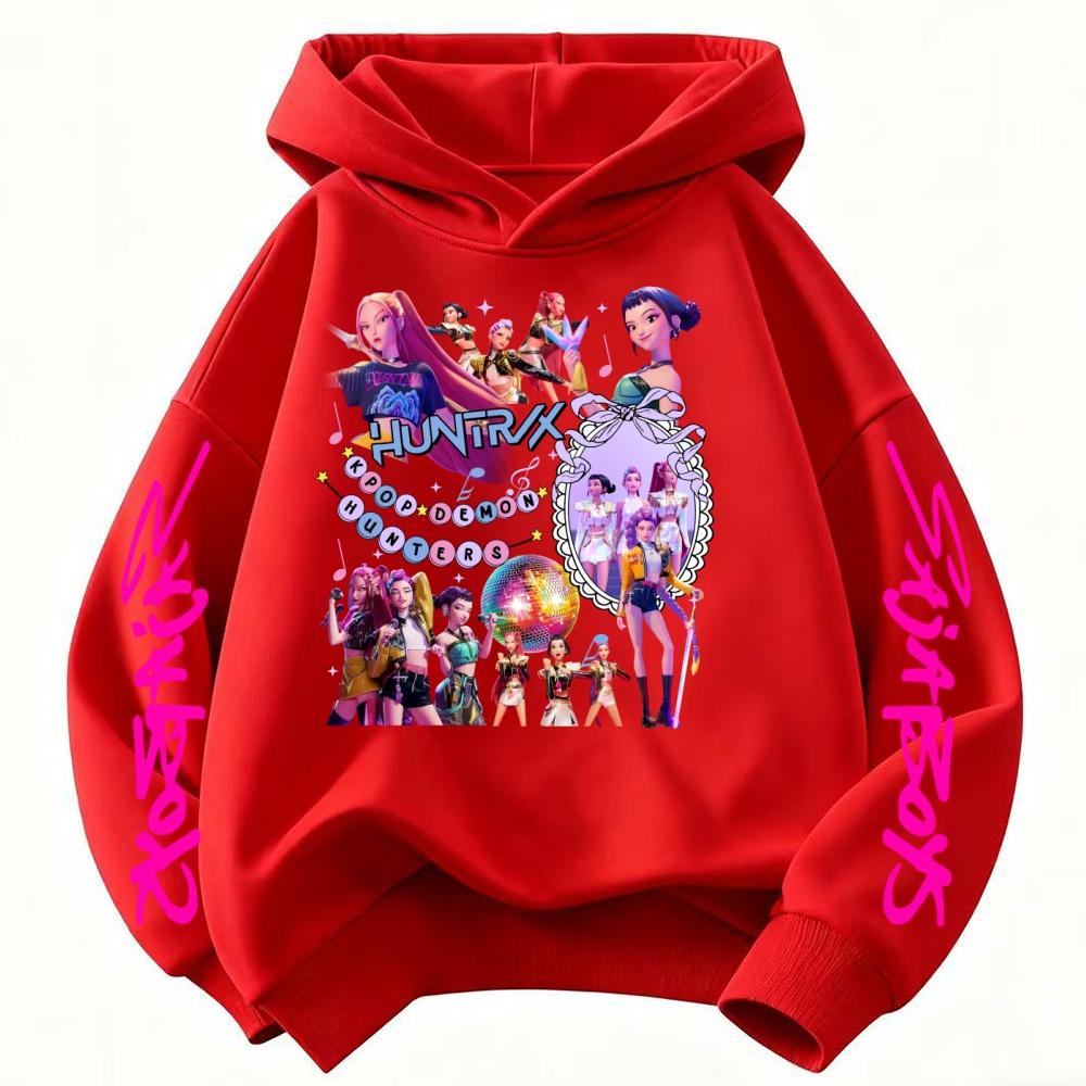 KPop Demon Hunters Hoodie Music Style Girls Fashion Casual Sweatshirt Christmas Kid K-Pop Demon Hunters Hoodies