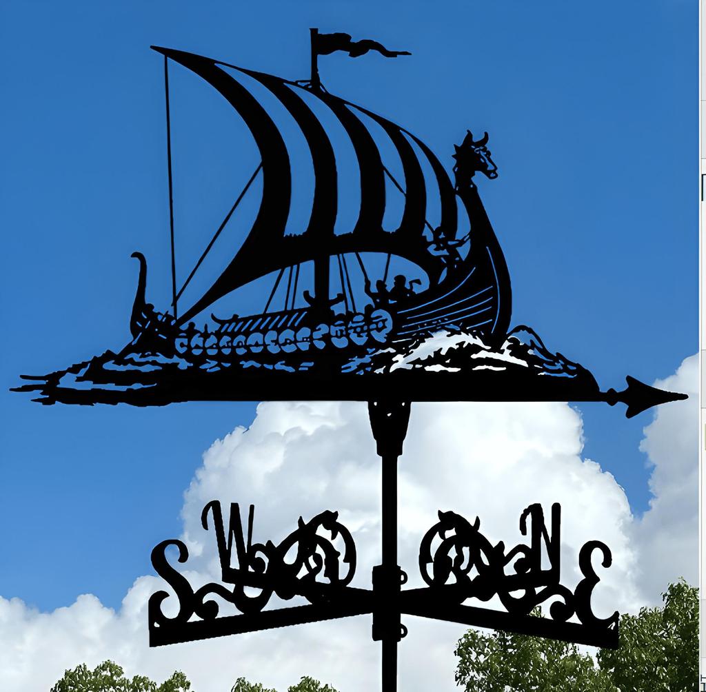 Декоративный железный флюгер - наружное украшение для металлической крыши